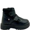 BUCKLE MY SHOE BOYS 2 VEL STRAP ZIP BOOT - BLACK